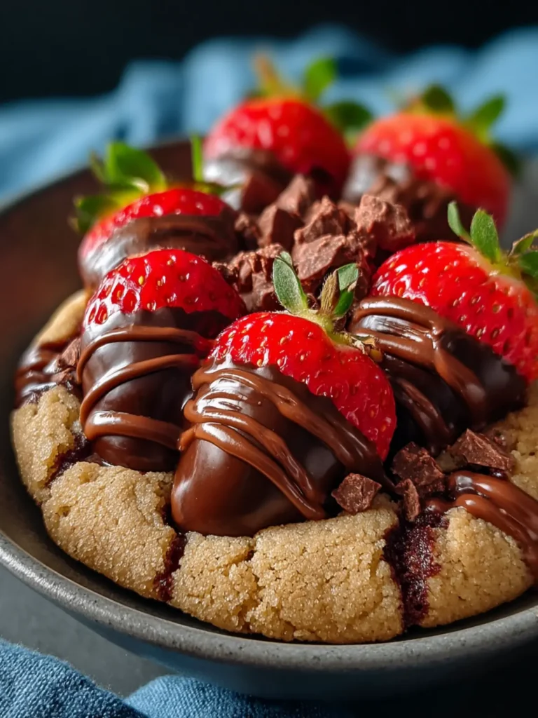 Irresistible Chocolate-Dipped Strawberry Cookie Dough Treats First Image
