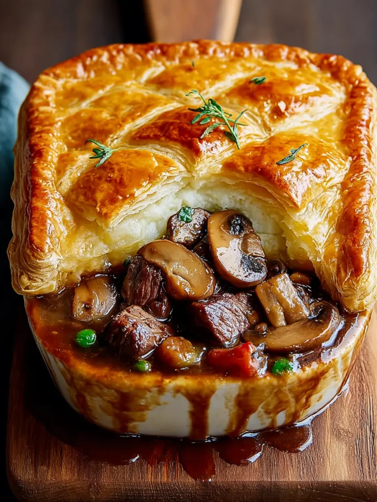 Irresistible Steak and Mushroom Pot Pie Recipe to Savor First Image