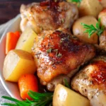Slow Cooker Chicken Thighs and Potatoes First Image