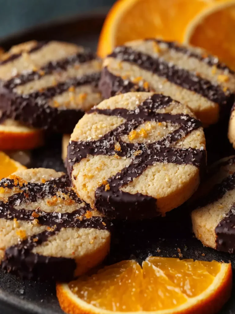 Chocolate Orange Shortbread Cookies First Image