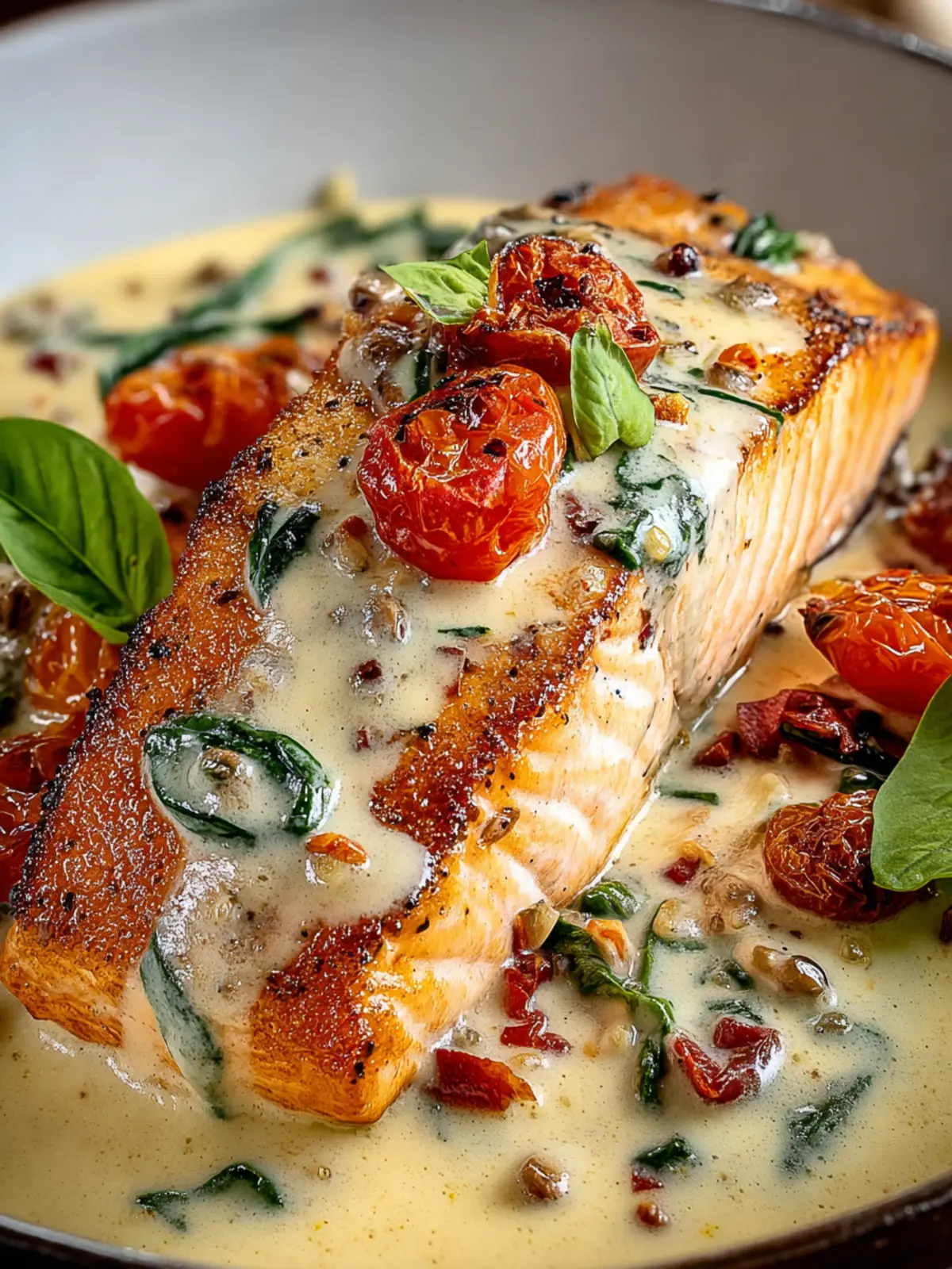 Creamy Tuscan Salmon First Image