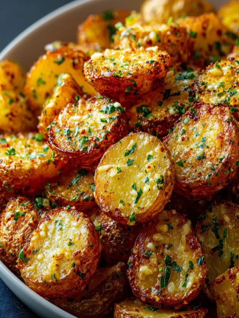 Crispy Cheesy Garlic Potatoes First Image