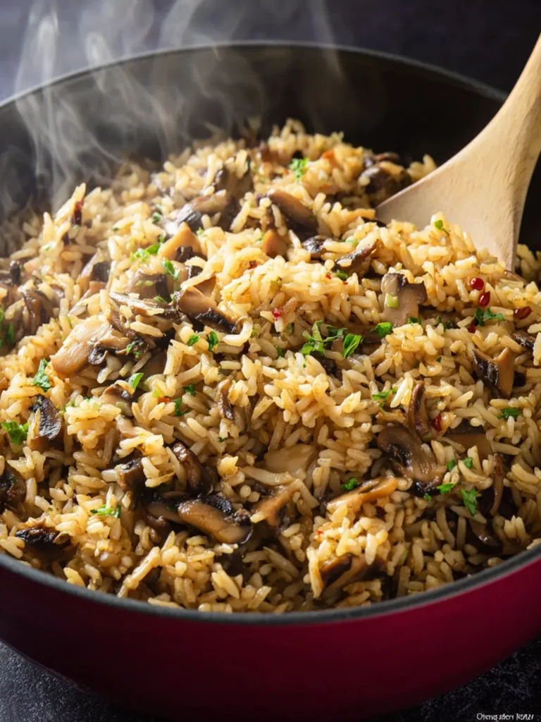 Mushroom Rice Pilaf First Image