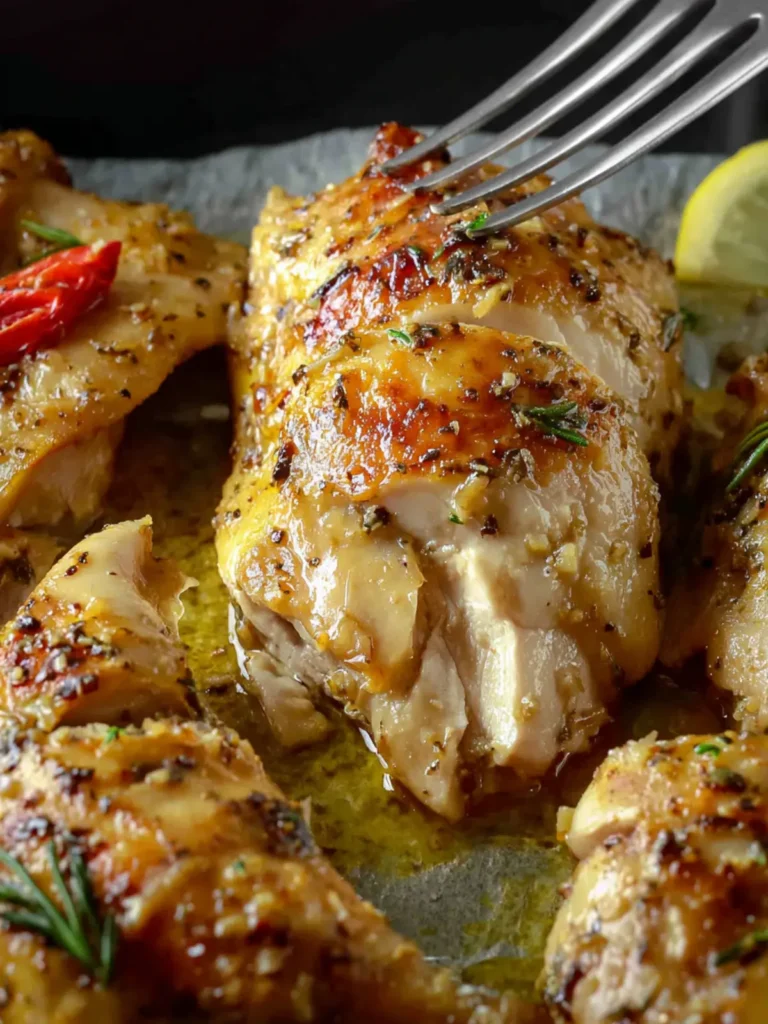 Slow Cooker Whole Garlic Butter Chicken First Image