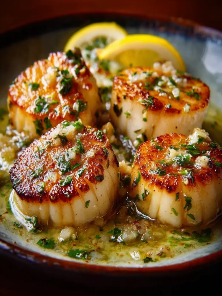 Garlic Lemon Butter Seared Scallops First Image