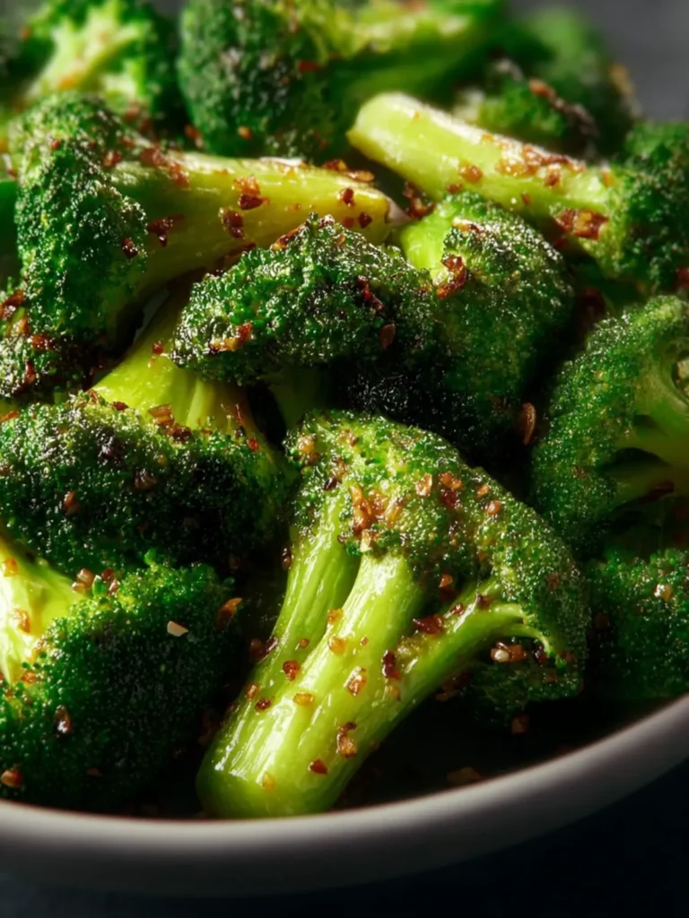 Crispy Garlic Air Fryer Broccoli First Image