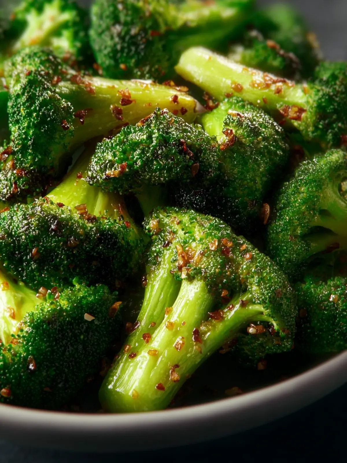 Crispy Garlic Air Fryer Broccoli First Image