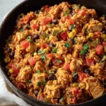 Chicken Taco Skillet with Rice, Easy One Pan Recipe First Image