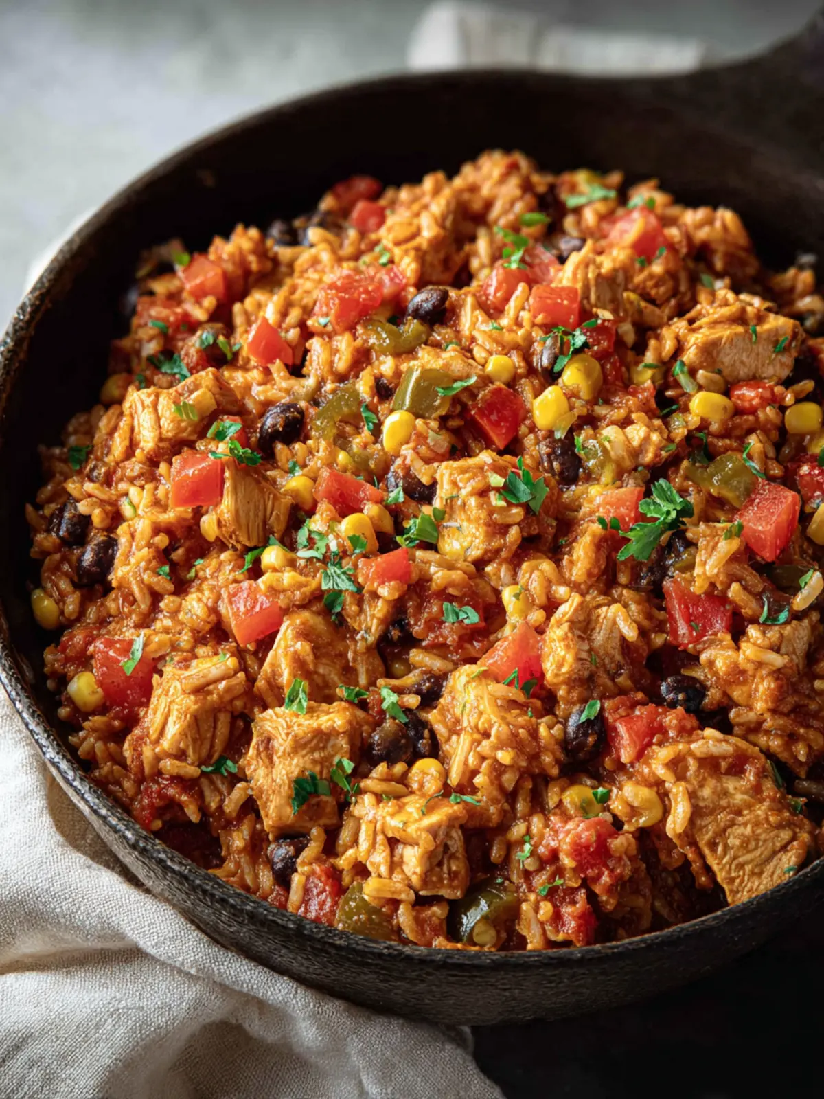 Chicken Taco Skillet with Rice, Easy One Pan Recipe First Image
