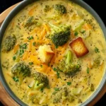 Crockpot Slow Cooker Broccoli Cheese Soup First Image