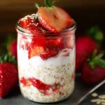 Healthy Strawberry Overnight Oats First Image