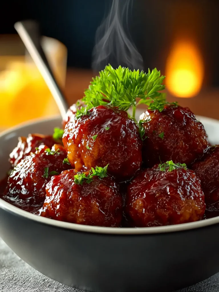 Slow Cooker Pineapple Barbecue Meatballs First Image