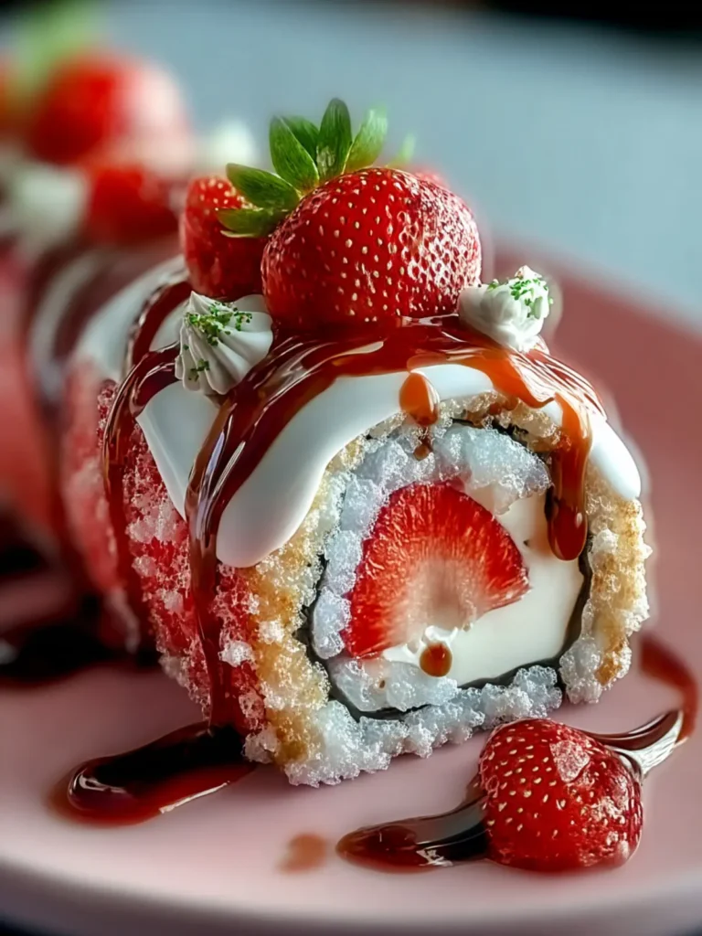 Strawberry Shortcake Sushi Roll Recipe First Image