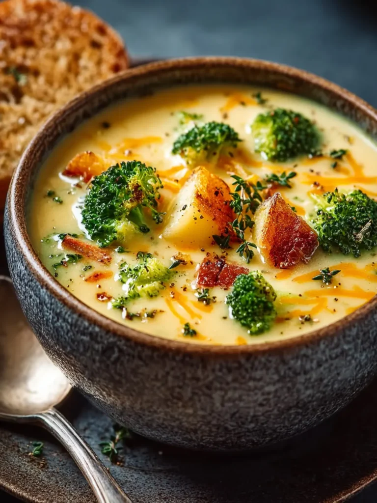 The Best Broccoli Potato Cheese Soup Recipe First Image