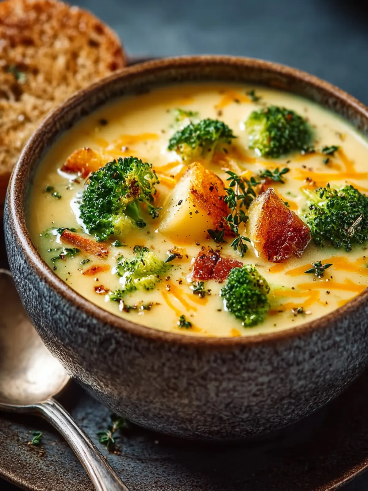 The Best Broccoli Potato Cheese Soup Recipe First Image