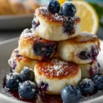 Blueberry Lemon Cottage Cheese Pancake Bites First Image