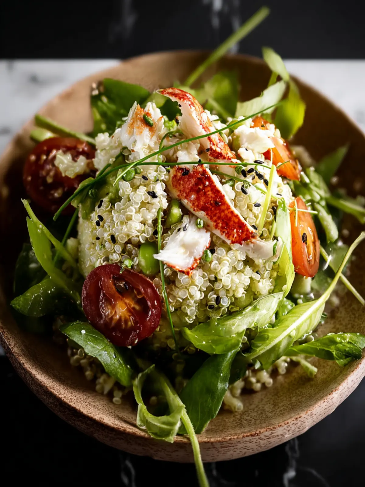 Crab Salad with Popped Quinoa and Tarragon Dressing First Image