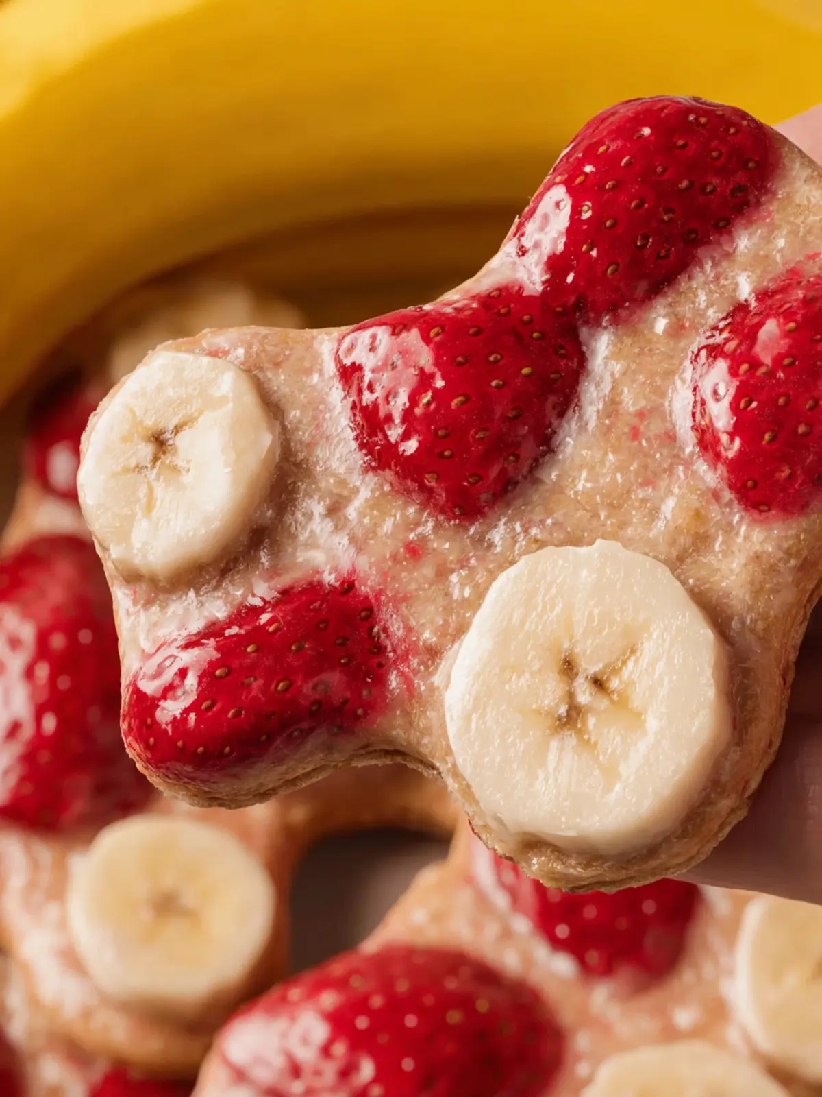 Strawberry Banana Dog Treats (Easy Homemade Dog Treats With Fruit) First Image