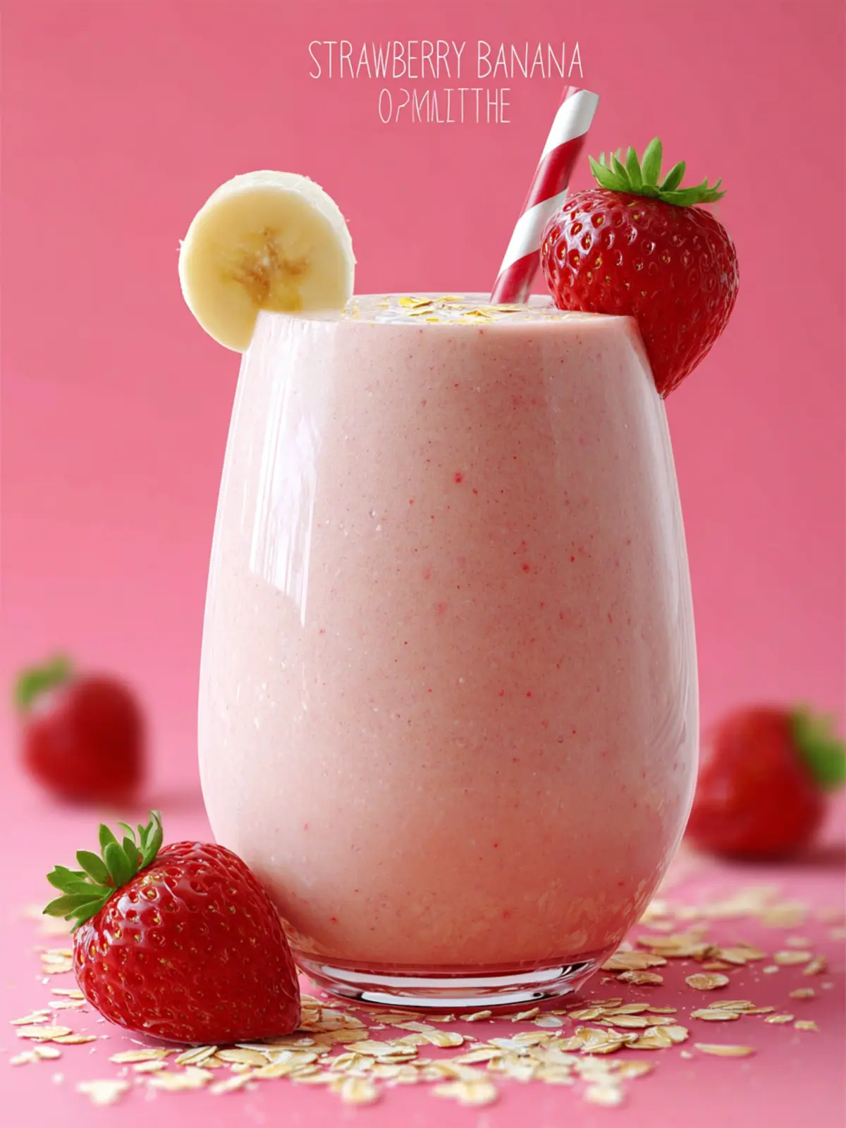 Strawberry Banana Oatmeal Smoothie First Image