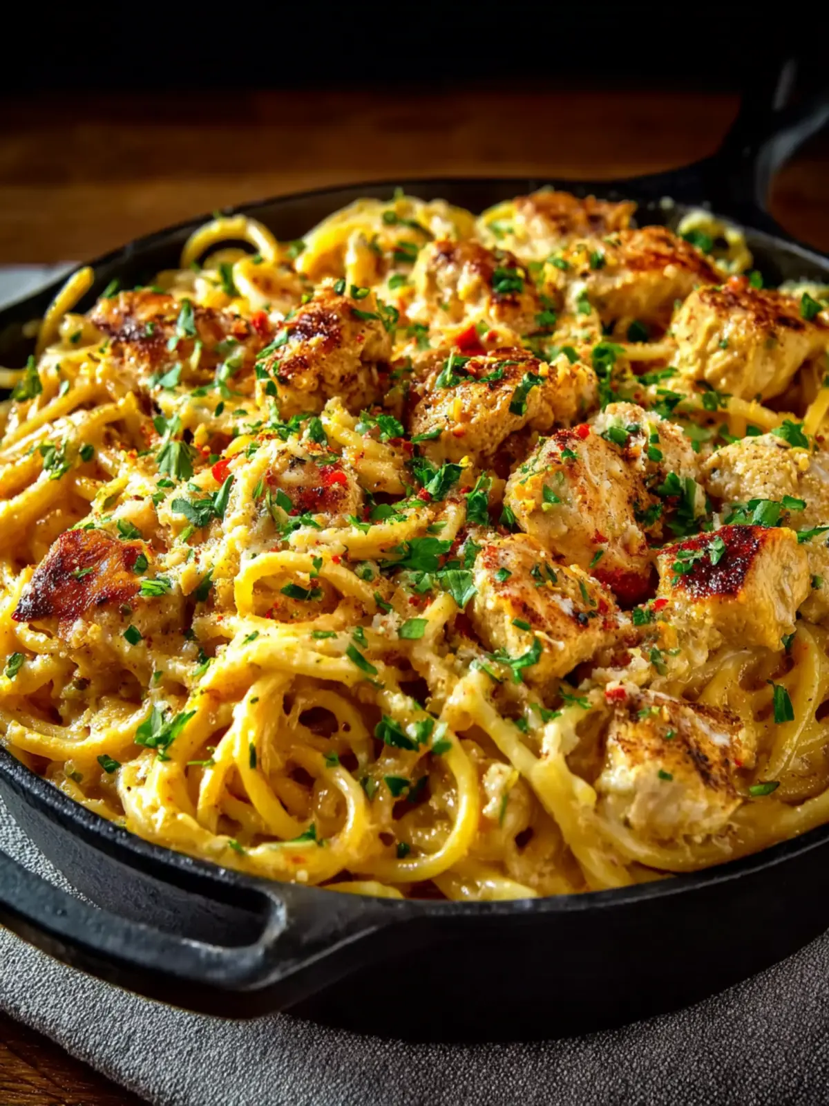 Cajun Three Cheese Chicken Spaghetti First Image