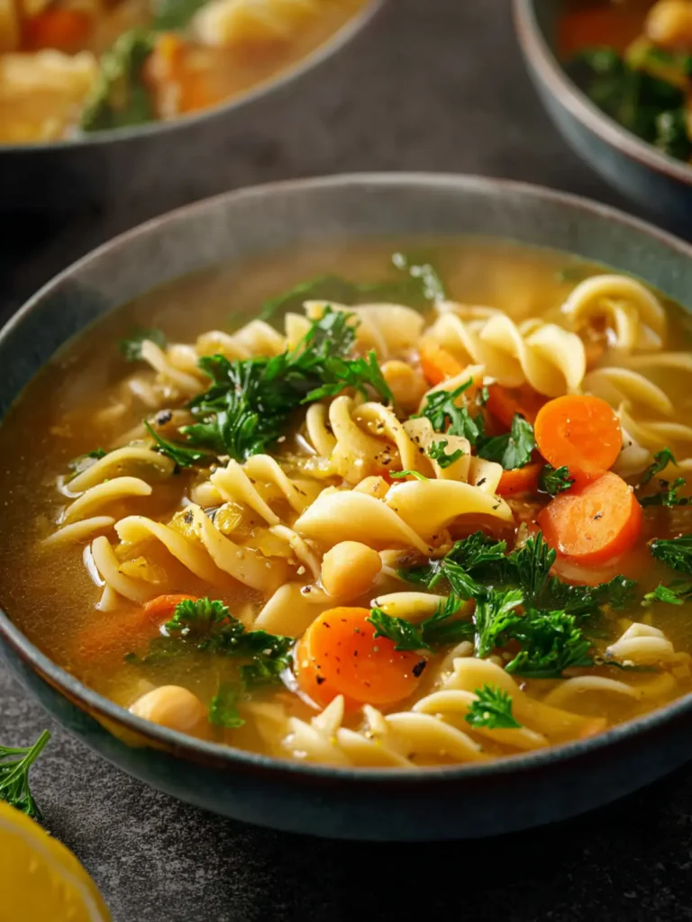 Easy Chickpea Noodle Soup First Image