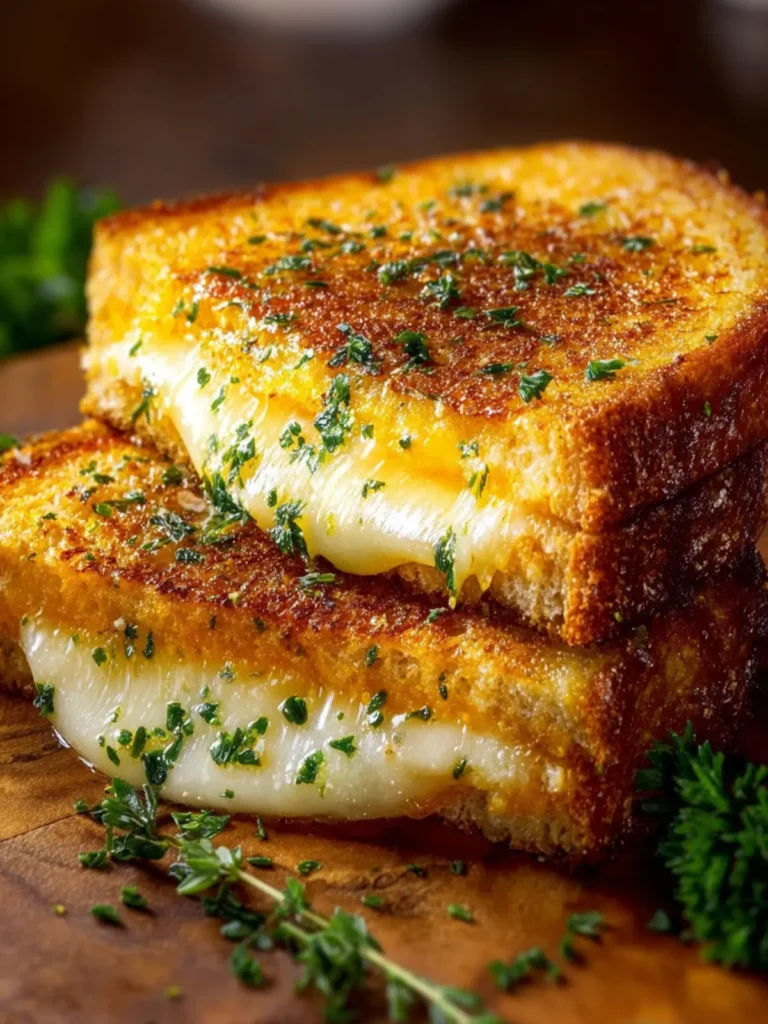 Garlic Bread Grilled Cheese First Image