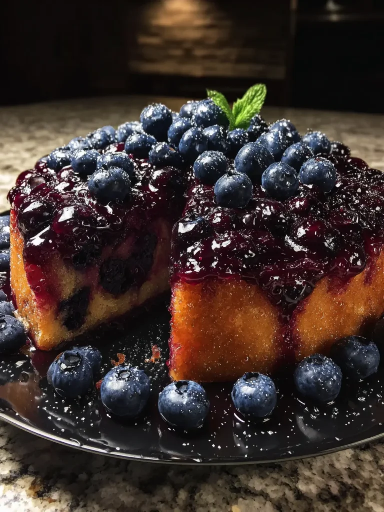 blueberry vanilla upside down cake First Image